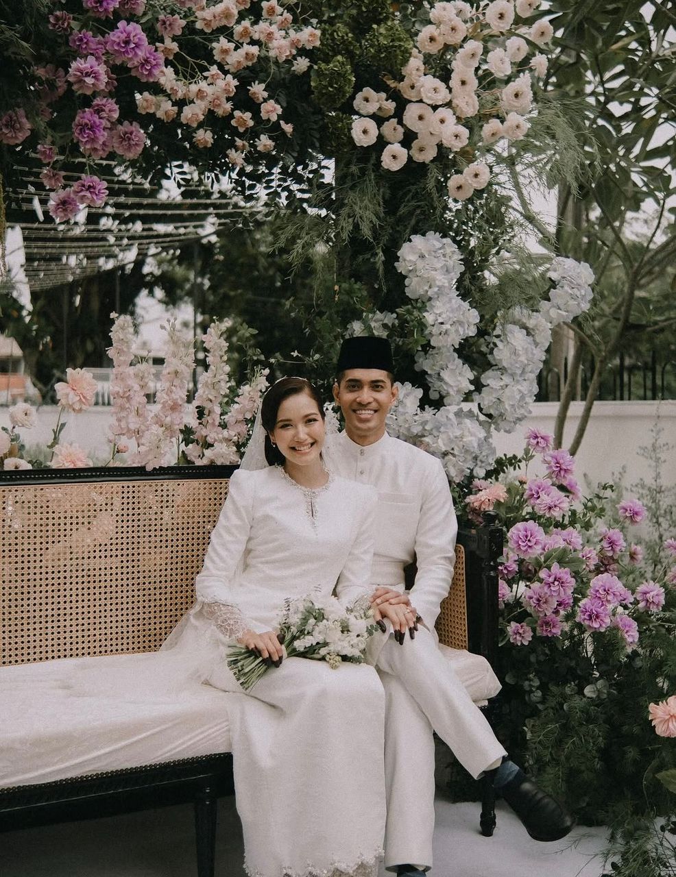 Couple exchanging vows